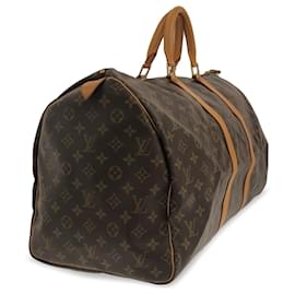 Louis Vuitton-Brown Louis Vuitton Monogram Keepall 55 Travel bag-Brown