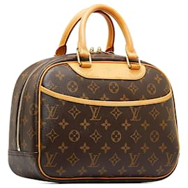 Louis Vuitton-Bolsa Louis Vuitton Monograma Trouville Marrom-Marrom