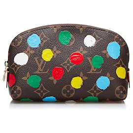 Louis Vuitton-Brown Louis Vuitton x YK Infinity Dots Monogram Cosmetic Pouch-Brown