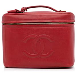 Chanel-Red Chanel CC Caviar Vanity Bag-Red