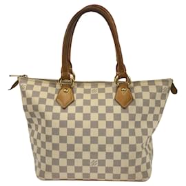 Louis Vuitton-Bolsa Louis Vuitton Damier Azur Saleya PM branca-Branco