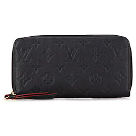 Louis Vuitton-Black Louis Vuitton Monogram Empreinte Zippy Wallet-Noir