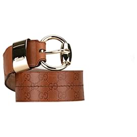 Gucci-Brown Gucci Wide Guccissima Belt-Brown