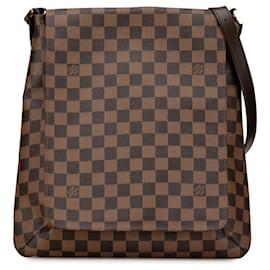 Louis Vuitton-Bolso bandolera Louis Vuitton Damier Ebene Musette Salsa GM marrón marrón-Castaño