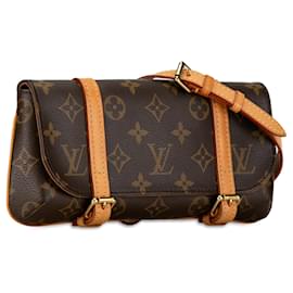 Louis Vuitton-Brown Louis Vuitton Monogram Pochette Marelle PM Belt Bag-Marron