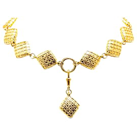 Chanel-Gold Chanel Gold Plated Charm Necklace-Golden