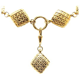 Chanel-Gold Chanel Gold Plated Charm Necklace-Golden