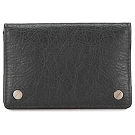 Balenciaga-Black Balenciaga Arena Card Case-Black