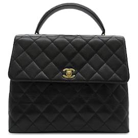 Chanel-Black Chanel Caviar Kelly Top Handle Bag-Black