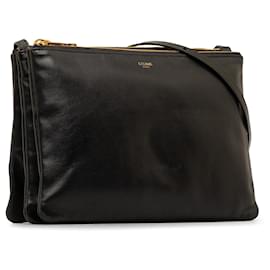 Céline-Grand sac à bandoulière Trio Celine noir-Noir