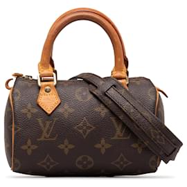 Louis Vuitton-Bolso de mano Louis Vuitton Monogram Mini HL Speedy marrón-Castaño