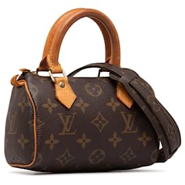 Louis Vuitton-Bolso de mano Louis Vuitton Monogram Mini HL Speedy marrón-Castaño