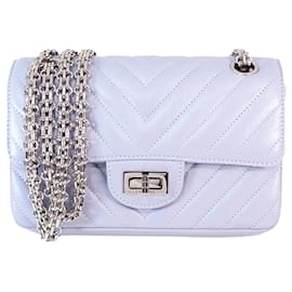 Chanel-Purple Chanel Chevron Mini 2.55 REISSUE FLAP BAG-Purple