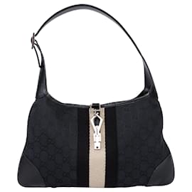 Gucci-Gucci GG Monogram Jackie Shoulder Bag-Black