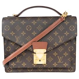 Louis Vuitton-Louis Vuitton Canvas Monogram Monceau Handbag-Brown