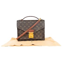 Louis Vuitton-Louis Vuitton Canvas Monogram Monceau Handbag-Brown