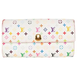 Louis Vuitton-Louis Vuitton Murakami Multicolor Sarah Wallet-White