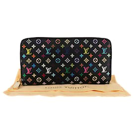 Louis Vuitton-Louis Vuitton Murakami Multicolor Zippy Wallet-Black