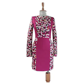 Robe Mary Katrantzou Léopard Rose Rose Multicolore