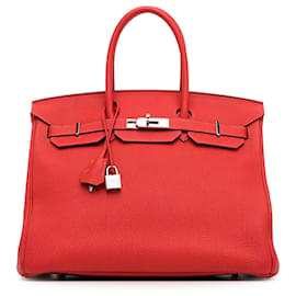 Hermès-Hermès Red Togo Birkin Retourne 35-Red