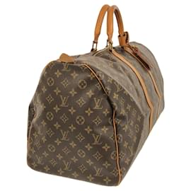 Louis Vuitton-Louis Vuitton Brown Monogram Keepall 55-Brown