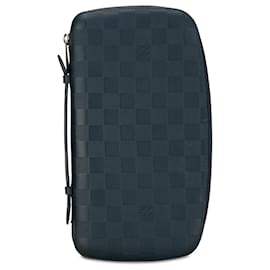 Louis Vuitton-Louis Vuitton Blue Damier Infini Atoll Travel Organizer-Blue,Dark blue