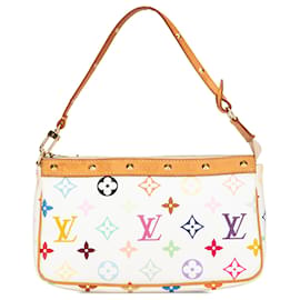 Louis Vuitton-Louis Vuitton Monogram White Multicolore Pochette Accessoires-Blanco