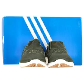 Autre Marque-Adidas Originals Human Made Pure Logo-Appliquéd Mesh Slip-On Sneakers in Green Synthetic-Green