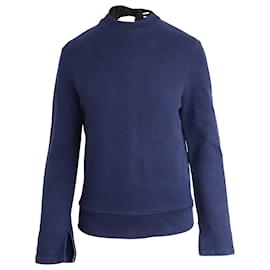 Joseph Knot Jersey Loop Back Pull en coton bleu Bleu