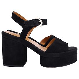 Chloé Chloe Odina Sandals in Black Suede Black