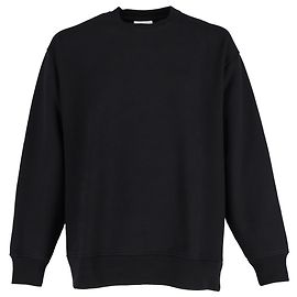 Acne Studios Sweatshirt mit Rundhalsausschnitt aus schwarzer Baumwolle Schwarz