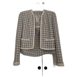 Chanel 1994 Runway Purple mixed color Tweed set Purple
