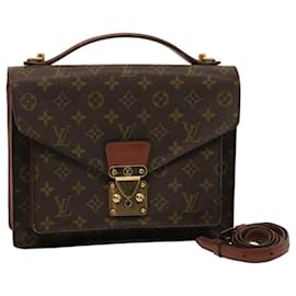 Louis Vuitton-Louis Vuitton Monogram Monceau 28 Bolso de mano 2camino M51185 LV Auth 75868-Monograma