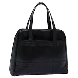 Givenchy-GIVENCHY Hand Bag Leather Black Auth bs14846-Black
