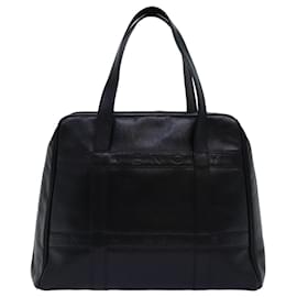 Givenchy-GIVENCHY Hand Bag Leather Black Auth bs14846-Black