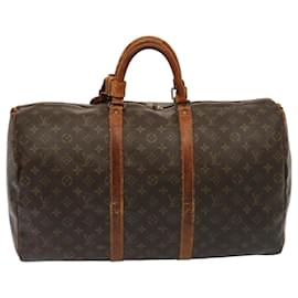 Louis Vuitton-Louis Vuitton Monogram Keepall 50 Boston Bag M41426 LV Auth 76152-Monogram