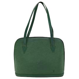 Louis Vuitton-LOUIS VUITTON Epi Lussac Bolsa de Ombro Verde M52284 Autenticação de LV 76073-Verde