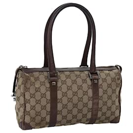 Gucci-GUCCI GG Canvas Hand Bag Beige 30458 auth 75831-Beige