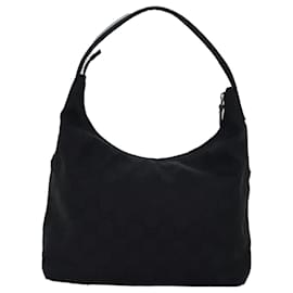 Gucci-gucci GG Canvas Shoulder Bag black 001 3380 Auth ep4182-Black
