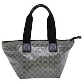 Gucci-GUCCI GG Crystal Tote Bag Silver 131230 auth 75983-Silvery
