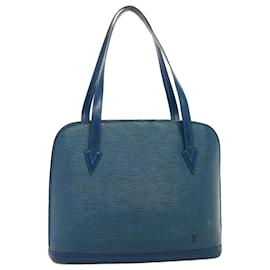 Louis Vuitton-LOUIS VUITTON Bolso de hombro Epi Lussac Azul M52285 LV Auth 75940-Azul