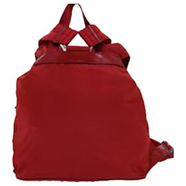 Prada-PRADA Hand Bag Nylon Red Auth 75825-Red