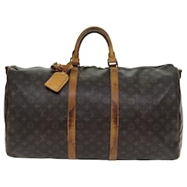 Louis Vuitton-Louis Vuitton Monogram Keepall Bandouliere 50 Bolsa Boston M41416 LV Auth 75919-Monograma