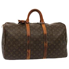 Louis Vuitton-Monograma de Louis Vuitton Keepall 50 Bolsa Boston M41426 LV Auth 75561-Monograma