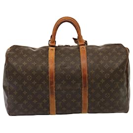 Louis Vuitton-Louis Vuitton Monogram Keepall 50 Boston Bag M41426 LV Auth 75561-Monogram