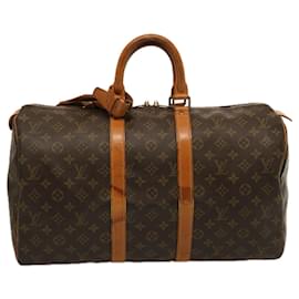 Louis Vuitton-Louis Vuitton Monogram Keepall 45 Boston Bag M41428 LV Auth 75788-Monogram