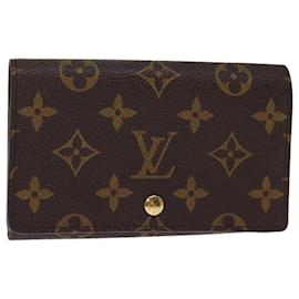 Louis Vuitton-LOUIS VUITTON Monogram Porte Monnaie Billets Tresor Wallet M61730 Auth LV 76692-Monogramme