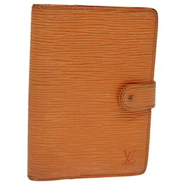 Louis Vuitton-LOUIS VUITTON Epi Agenda PM Day Planner Cover Orange Mandarin R2005H Auth 75445-Other,Orange
