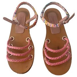 Chantal Thomass Pink Tweed Sandals Pink
