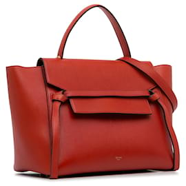 Céline-Red Celine Mini Belt Bag Satchel-Red